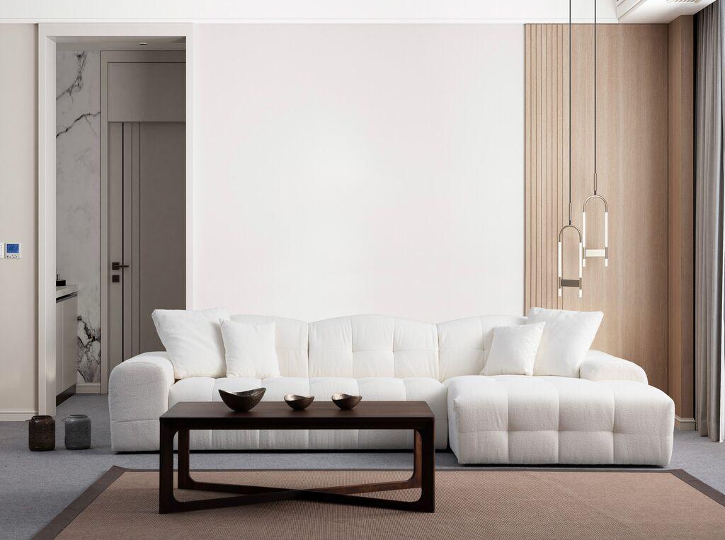 Atelier del Sofa Kutna sofa Pescara L2-Chl, 316x165 cm, Bijela