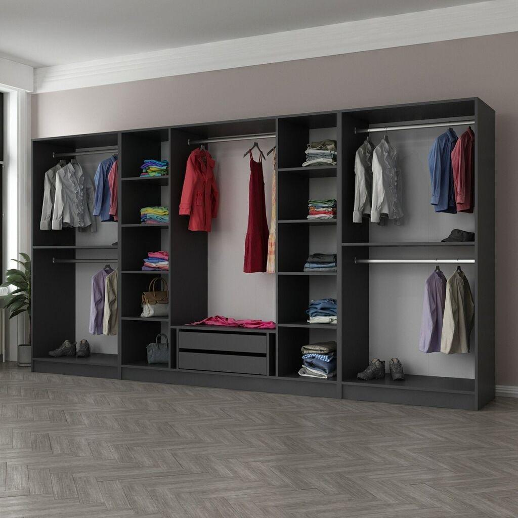 Hanah Home Ormar Kale-4943, 360x190x52 cm, Antracit