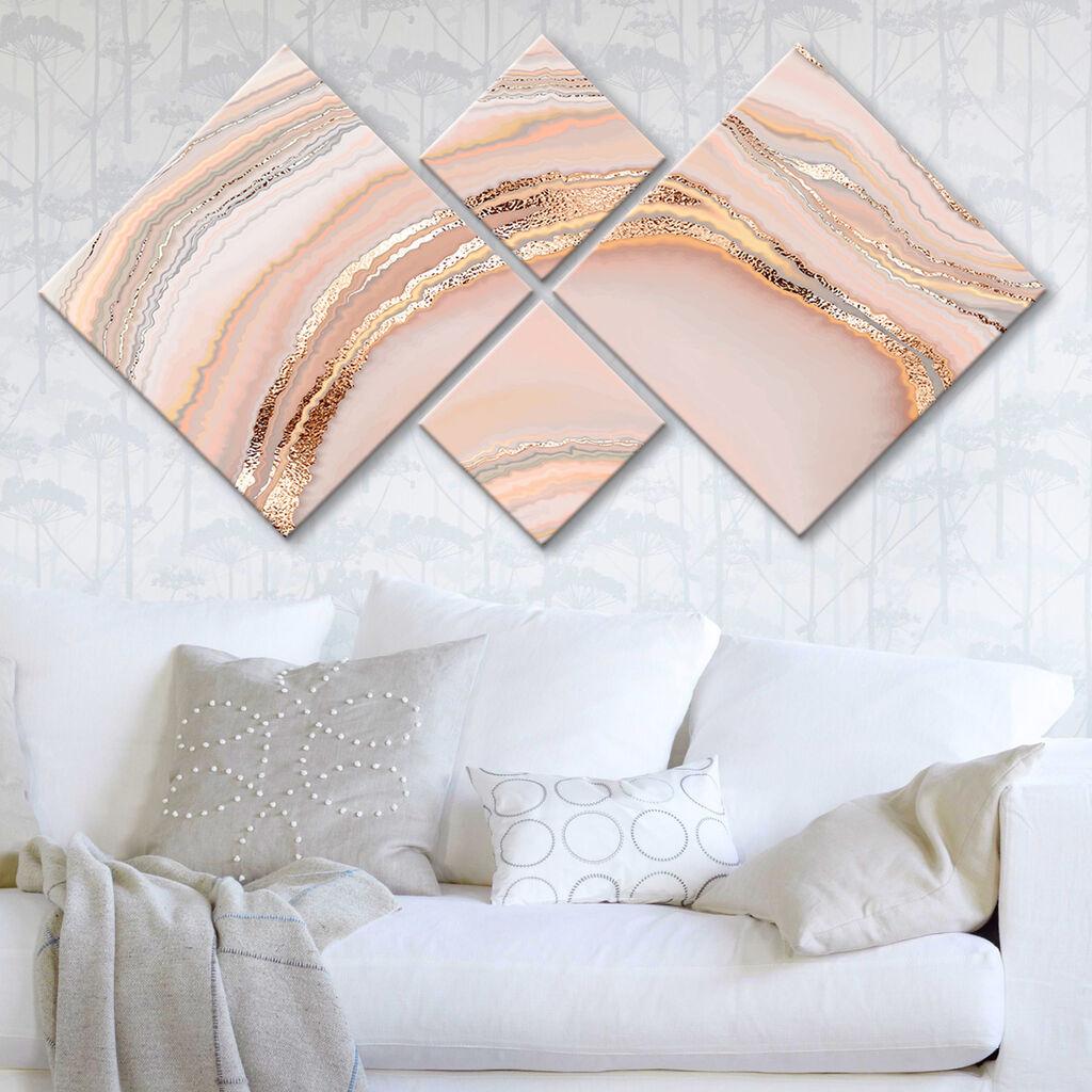 Wallity Slika 4MDF1824275072, 60x115 cm, 4 dela