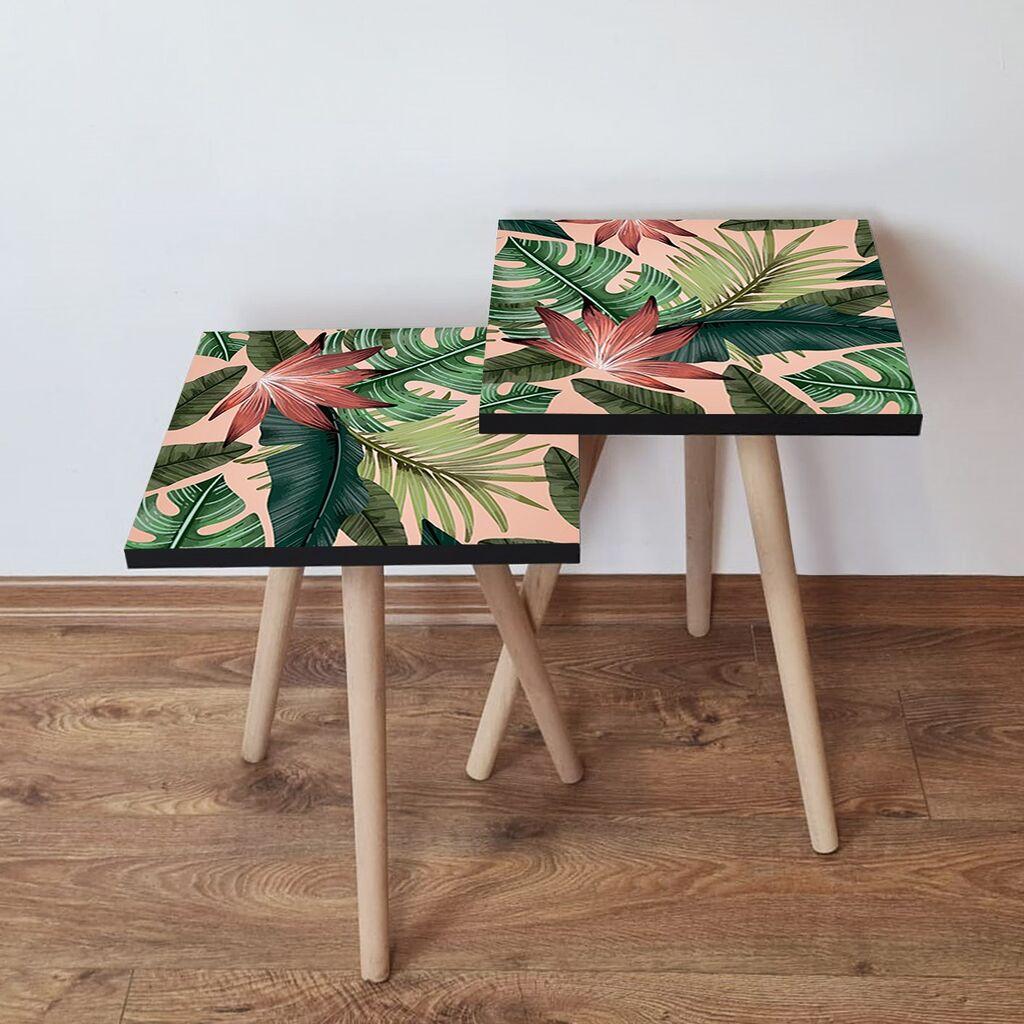 Hanah Home set stolića za kafu 2Shp56, 2 dijela, šareni