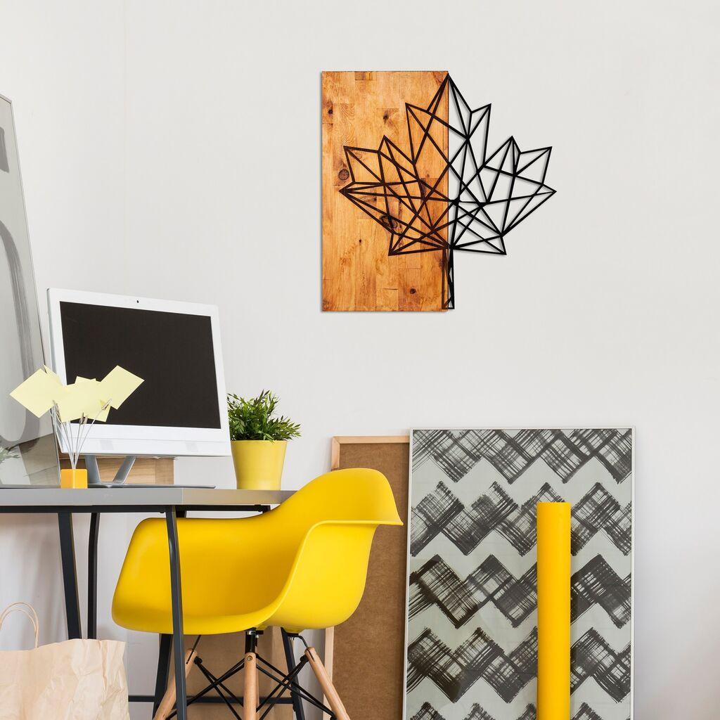Wallity Zidna dekoracija Leaf, 56 x 58 cm,  Smeđa