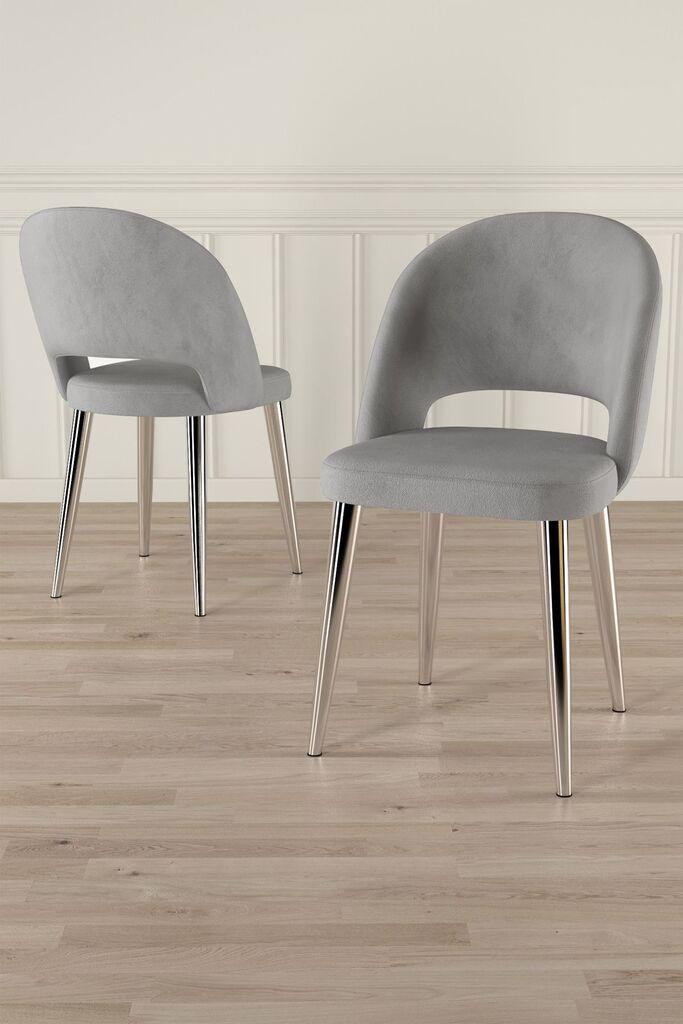 Hanah Home Pane set stolica, 85x59x146 cm, 6 dijelova, svijetlosiva
