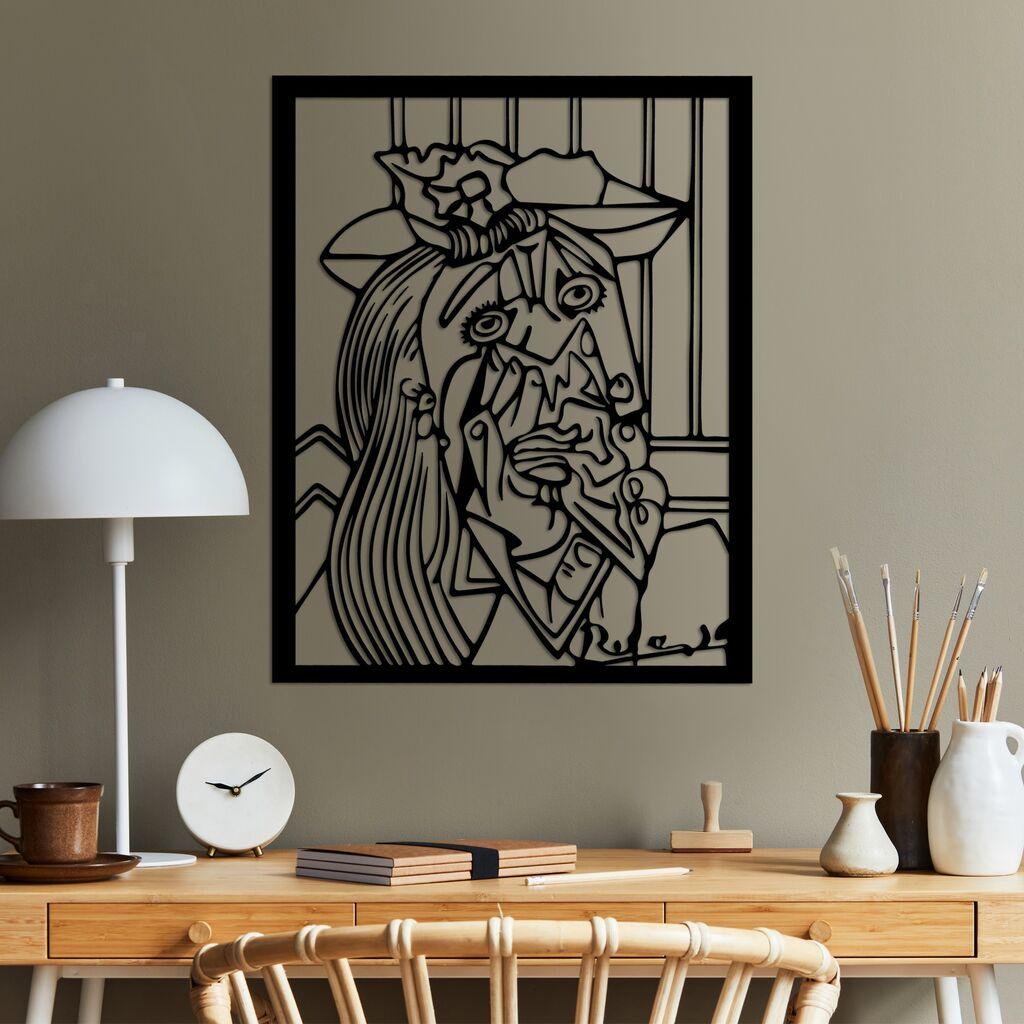 Wallity Zidna dekoracija Picassso 2, 44 x 56 cm,  Crna
