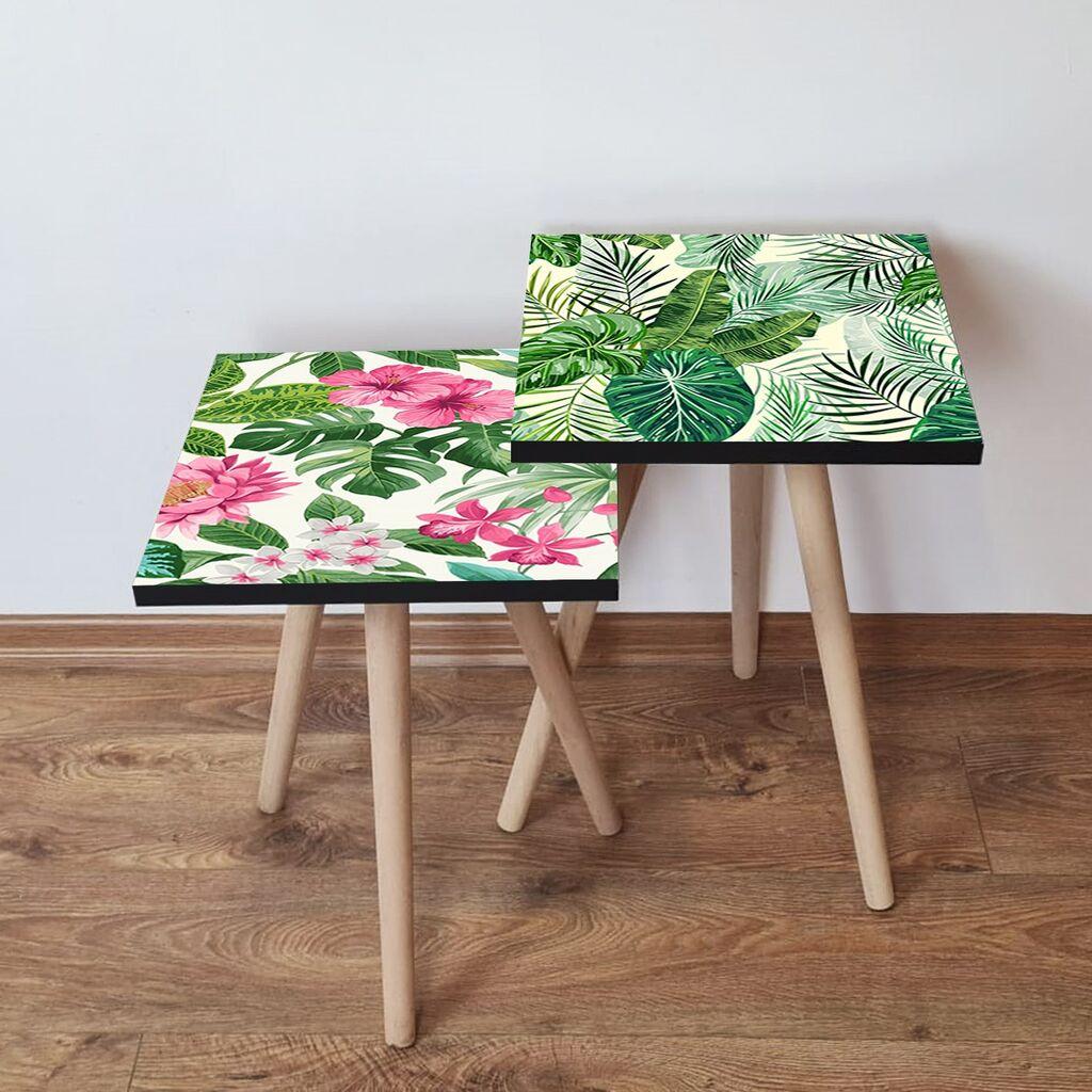 Hanah Home set stolića za kafu 2Shp268, 2 dijela, šareni