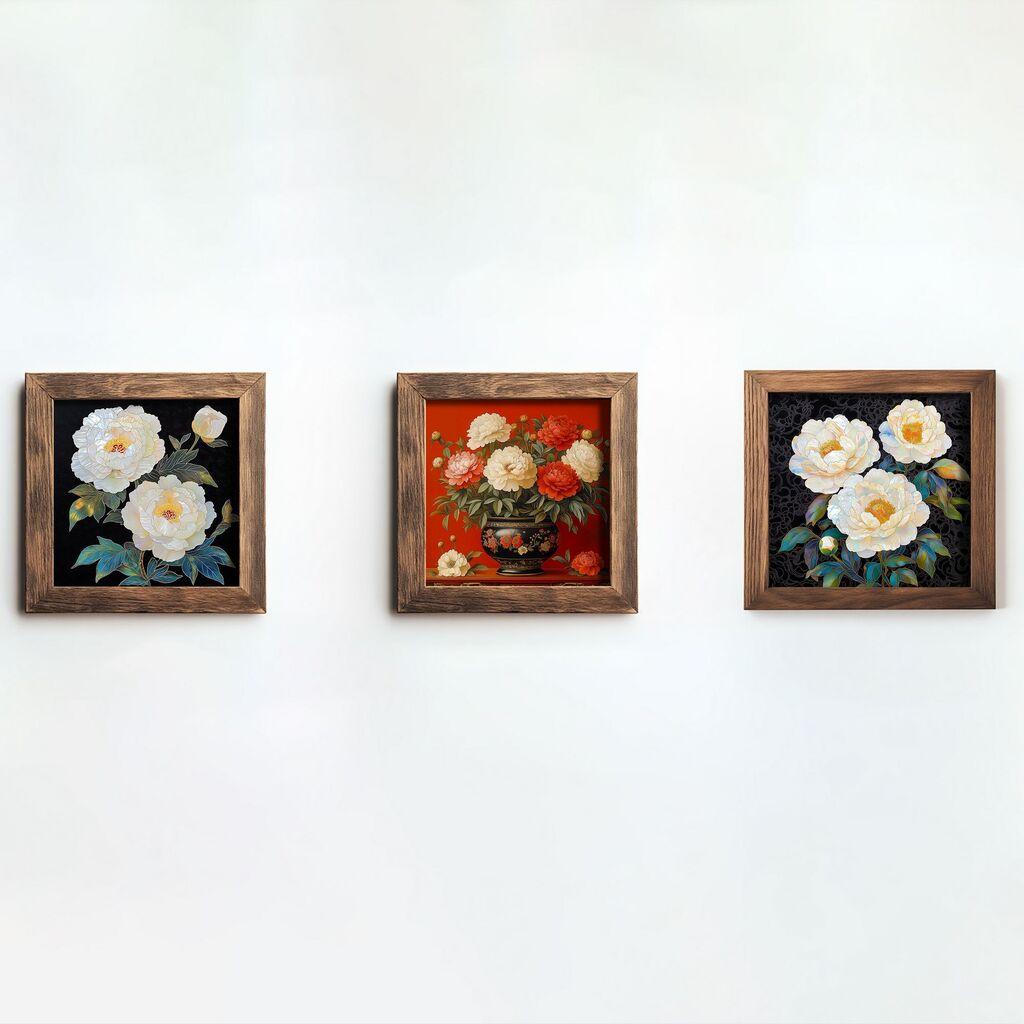 Wallity Slika UKZM069, 3 dela, 16 x 16 x 2 cm