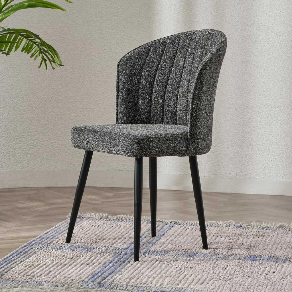 Hanah Home Rubi set stolica, 52x85x42 cm, 2 dijela, antracit boja