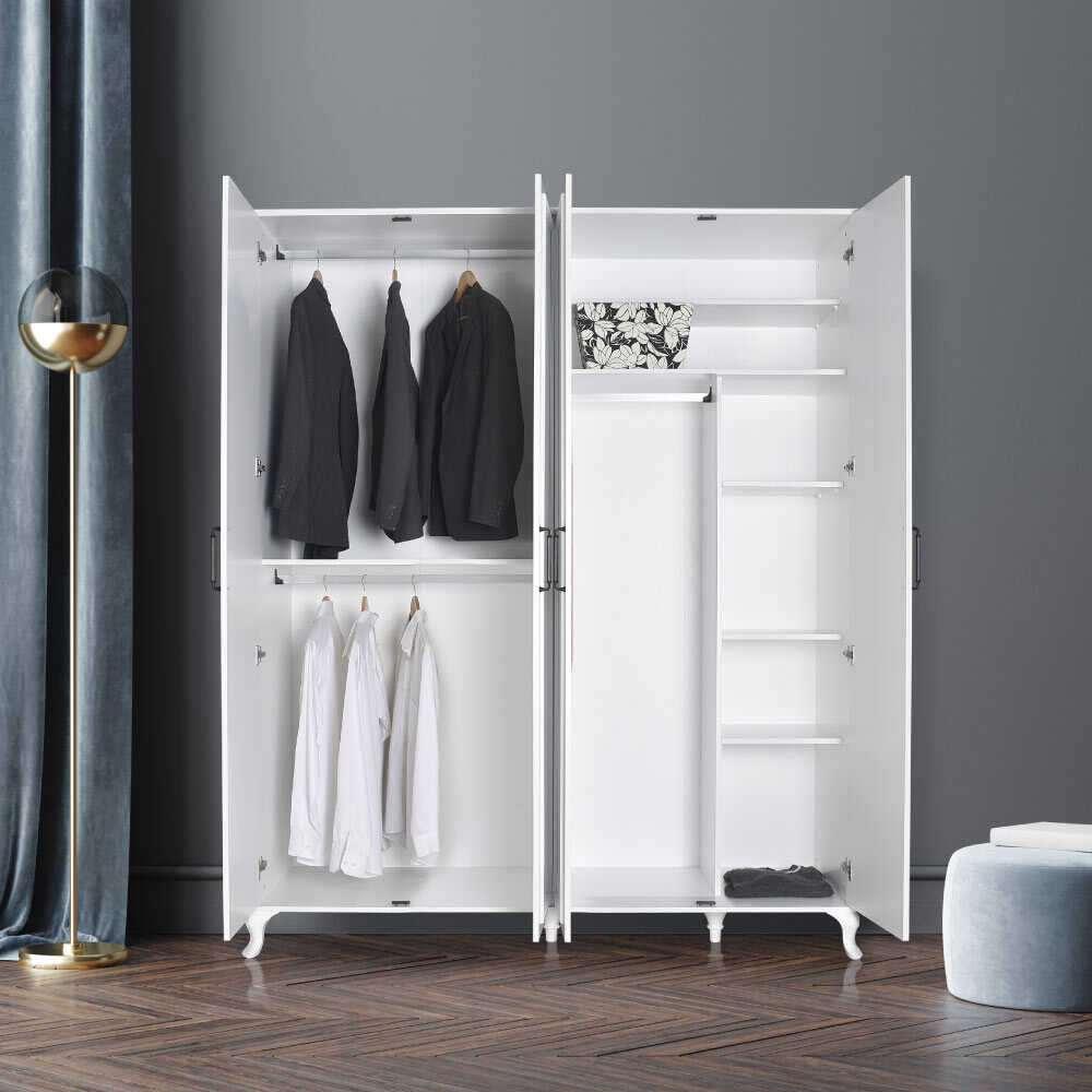 Hanah Home Ormar Grd-1040-Dd-3, 180x224x62 cm, Bijeli