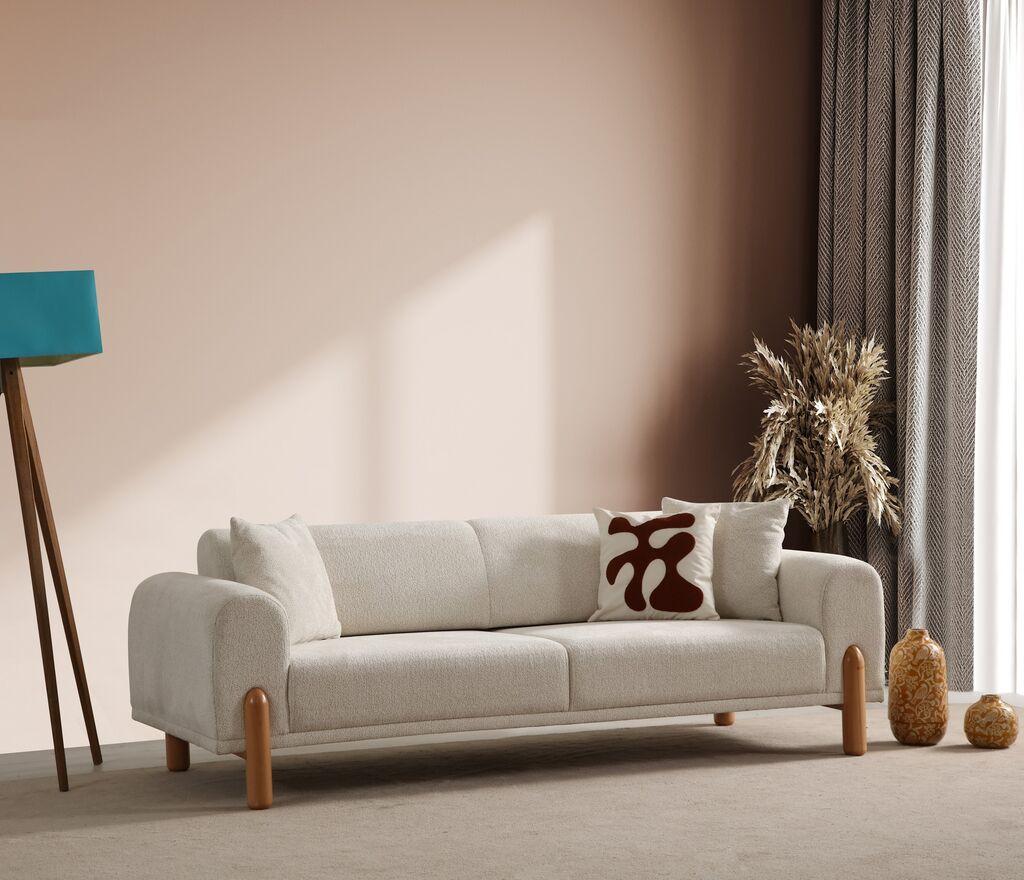 Atelier del Sofa Trosed Lyke, 228x88x75 cm, Krem boja