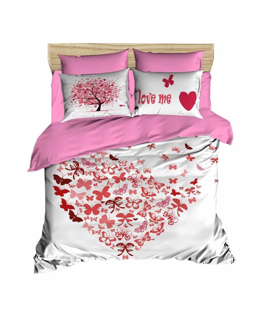 L'essentiel Maison set posteljine 187, 200x220cm, bijelo-roza