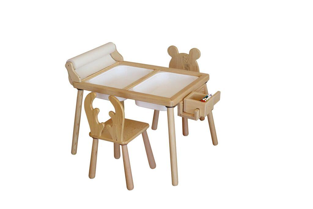 Hanah Home Dječiji sto i 2 stolice, Bijela