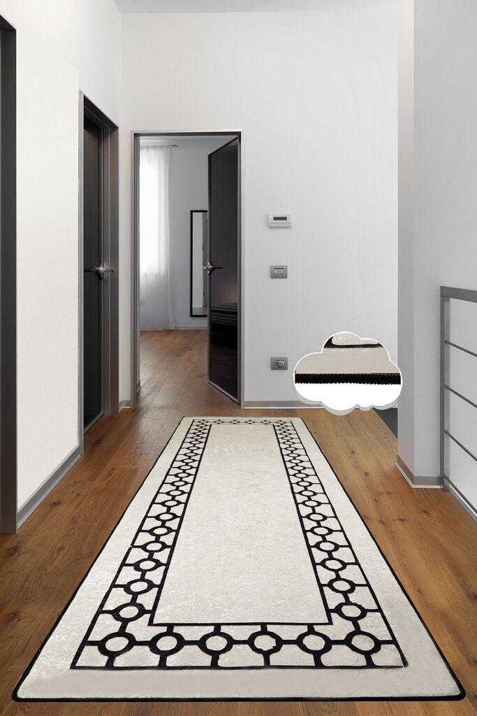 Conceptum Hypnose Carpet Bague, 80x300 cm, bijelo-crni