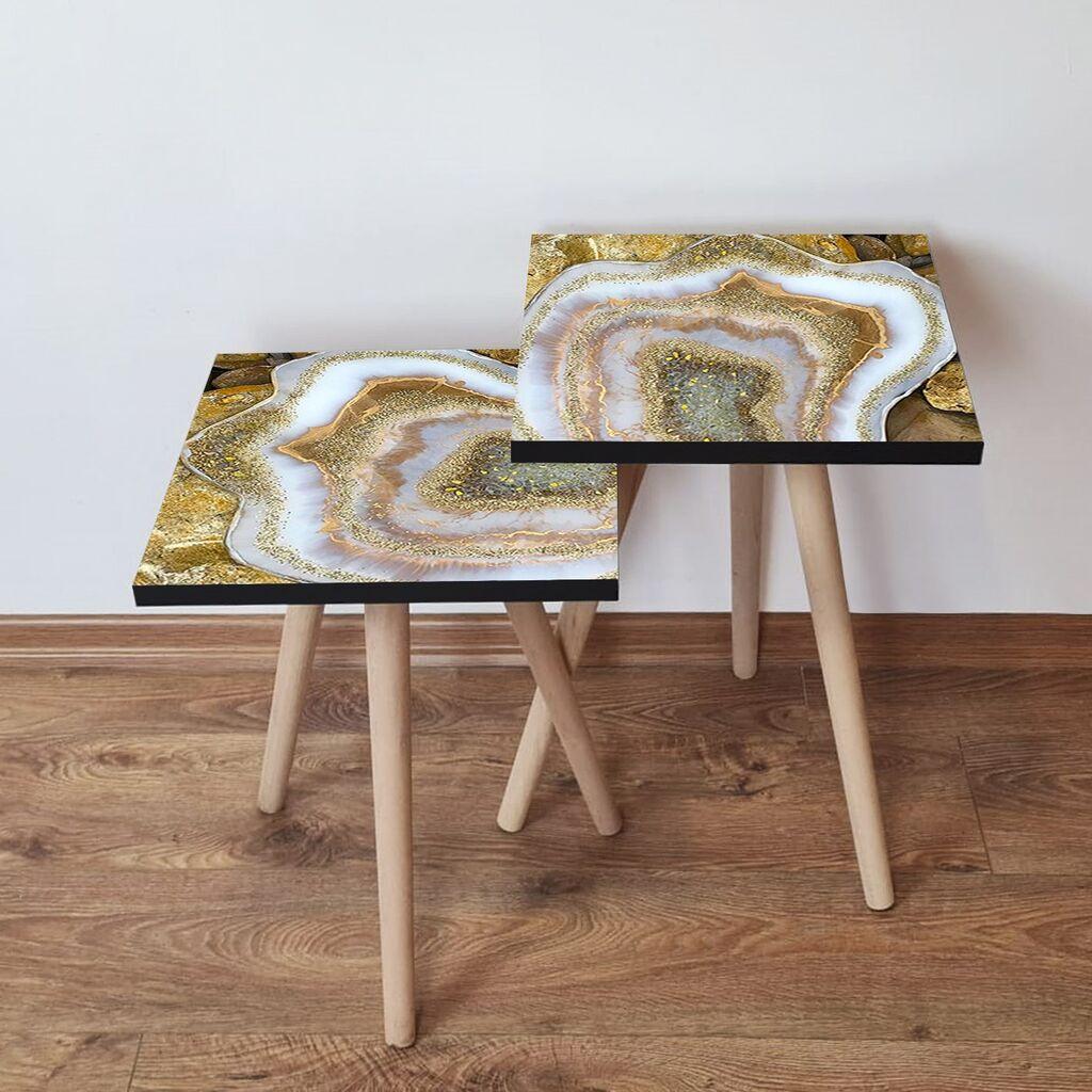 Hanah Home set stolića za kafu 2Shp127, 2 dijela, šareni