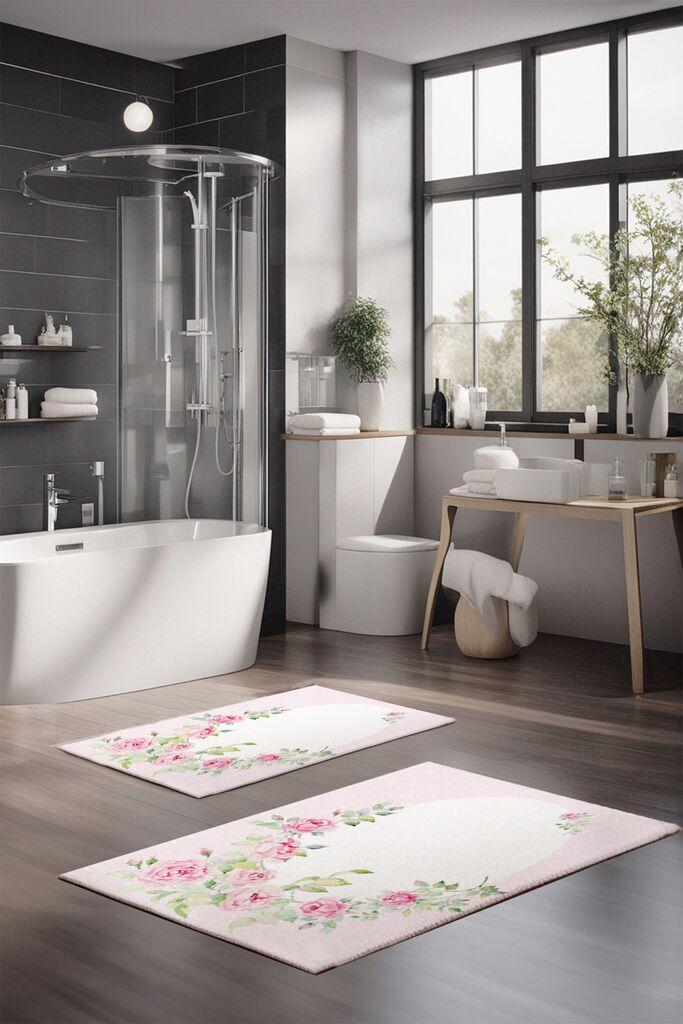 L'essentiel Maison Set tepiha za kupatilo CT-5219, 2 komada, svijetlo roza