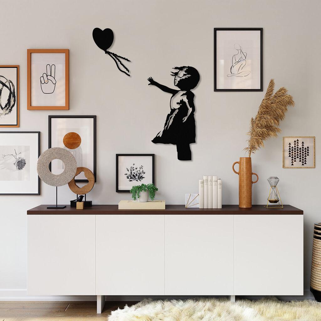 Wallity Zidna dekoracija Banksy 14, 105x85cm, Crna