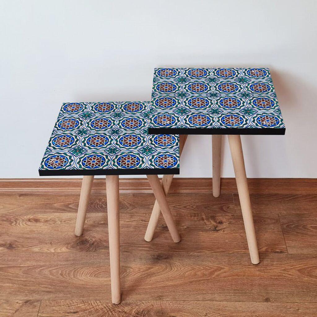 Hanah Home set stolića za kafu 2Shp260, 2 dijela, šareni
