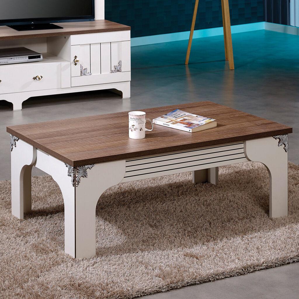 Hanah Home Klub sto Gazel, 110x45x65 cm, Braon-bijeli