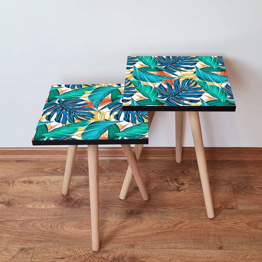 Hanah Home set stolića za kafu 2Shp508, 2 dijela, šareni