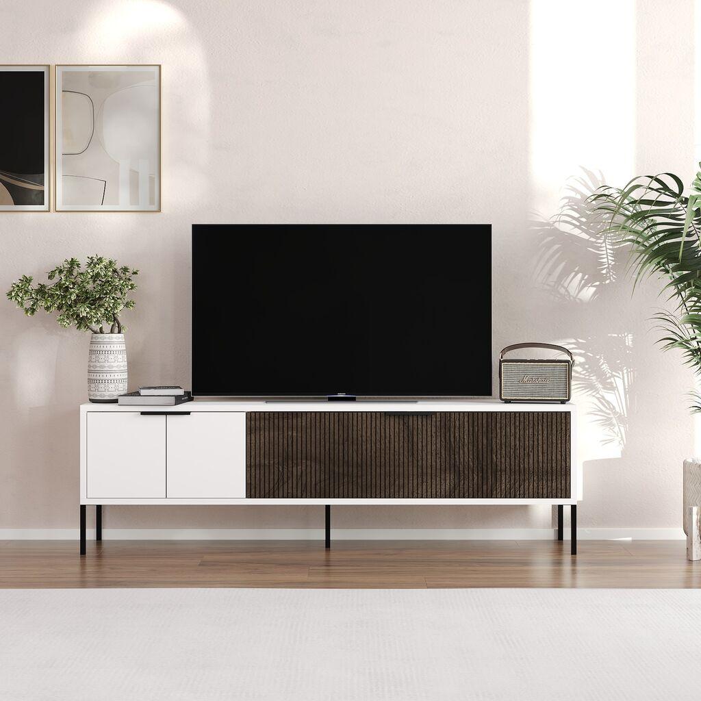 Hanah Kućni TV komoda Noah, 150x45x30 cm, Orah-bijela