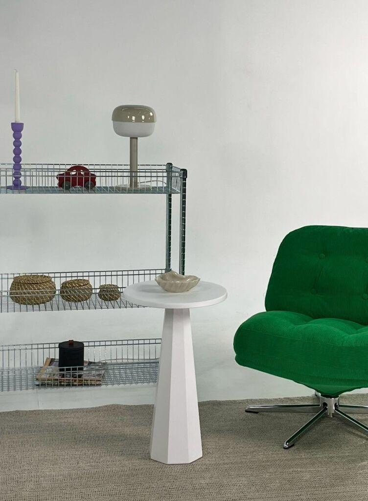 Hanah Home Pomoćni stolić Lilyum 57, 35x57x35 cm, Bijela