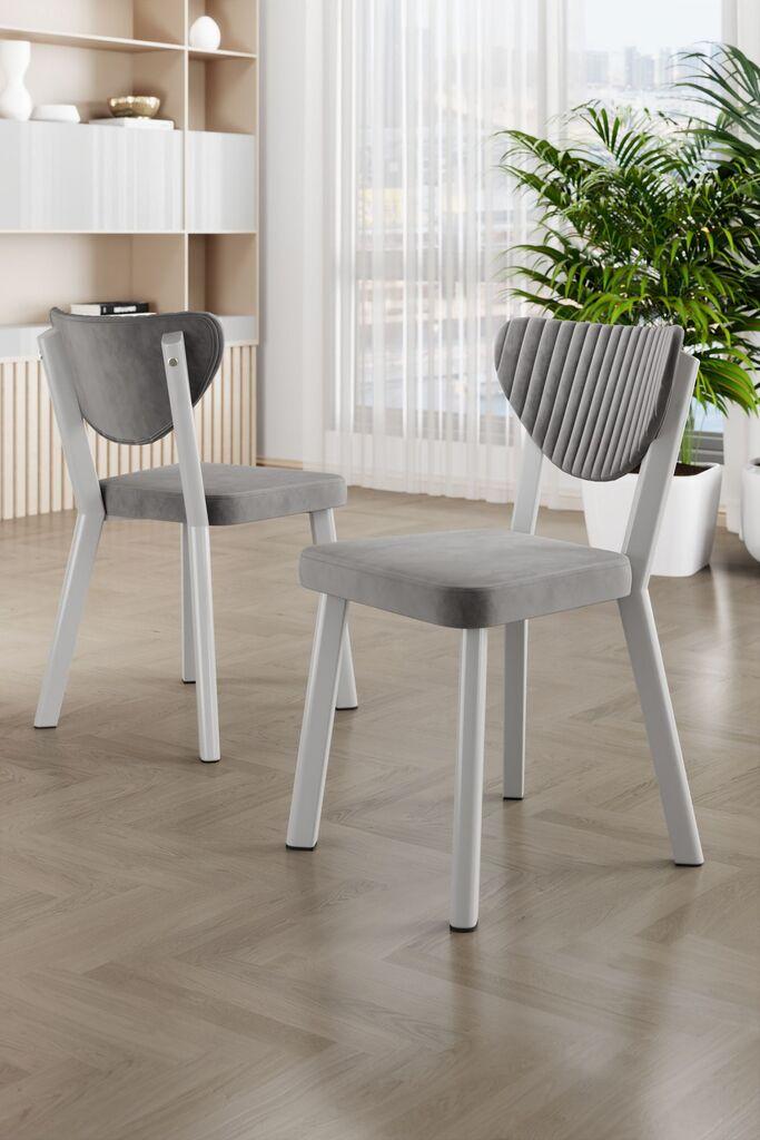 Hanah Home Arfe set stolica, 37x104x77 cm, 6 dijelova, svijetlosiva