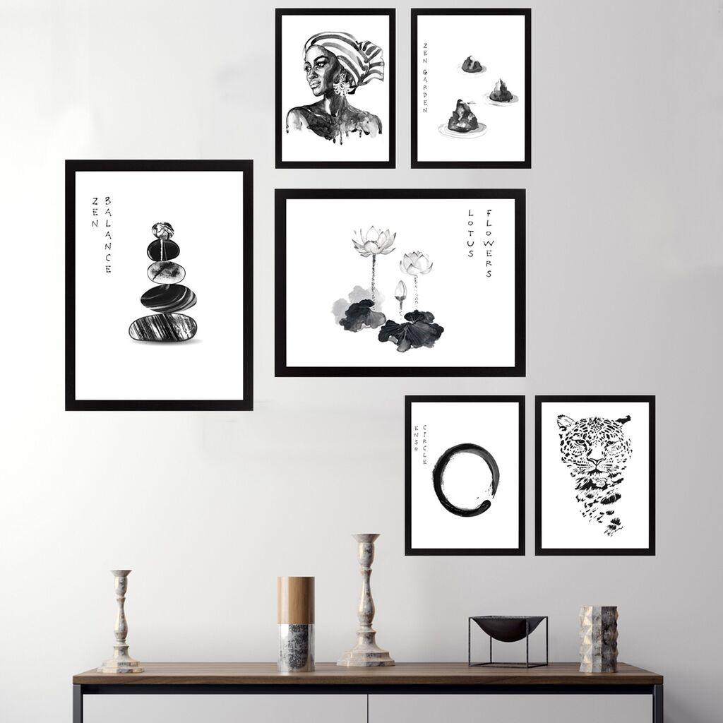 Wallity Dekorativna slika SET_015, 24x44cm, 6 dijelova