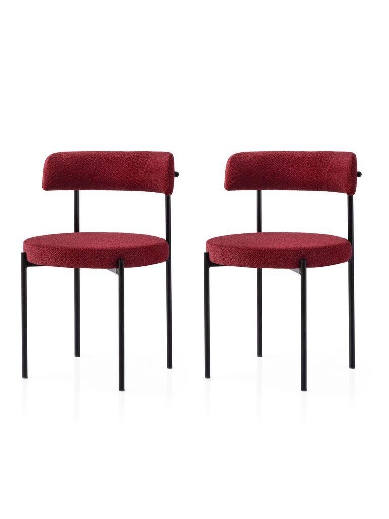 Hanah Home Set trpezarijskih stolica Gini 4009 V2, 2 dijela, Crvena