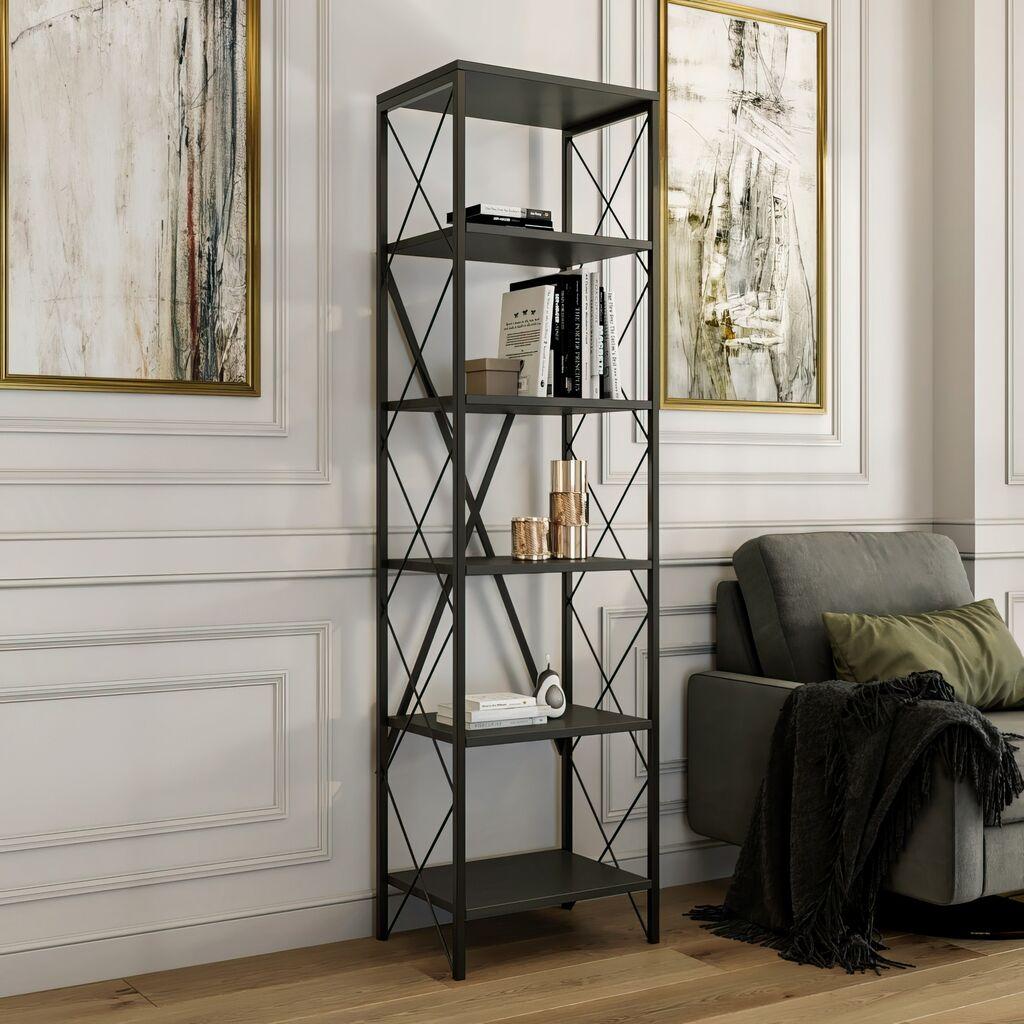 Hanah Home Bookshelf Suadiye, 50x180x30 cm, antracit
