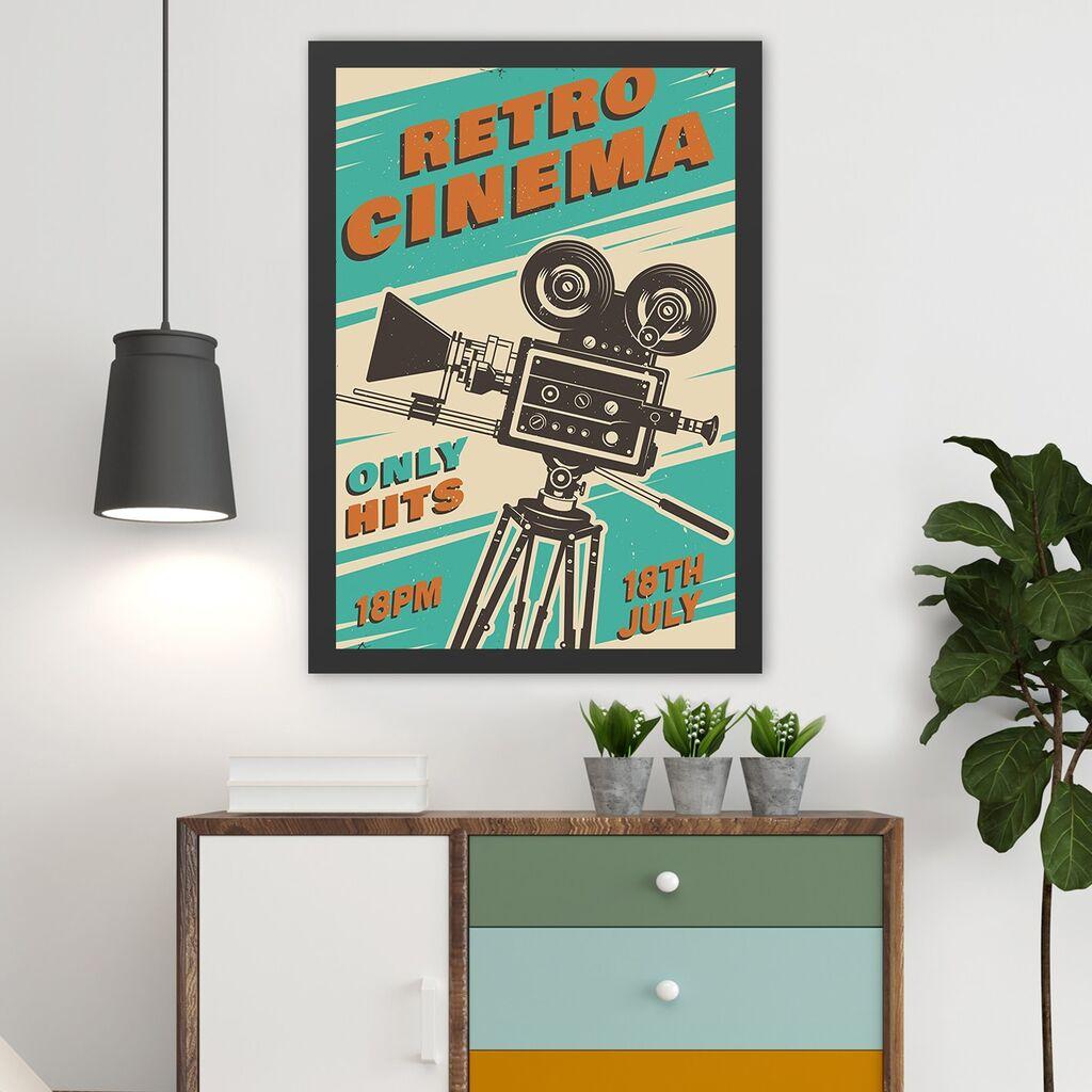 Wallity Uramljena slika Retro Cinema 2, 55x75 cm