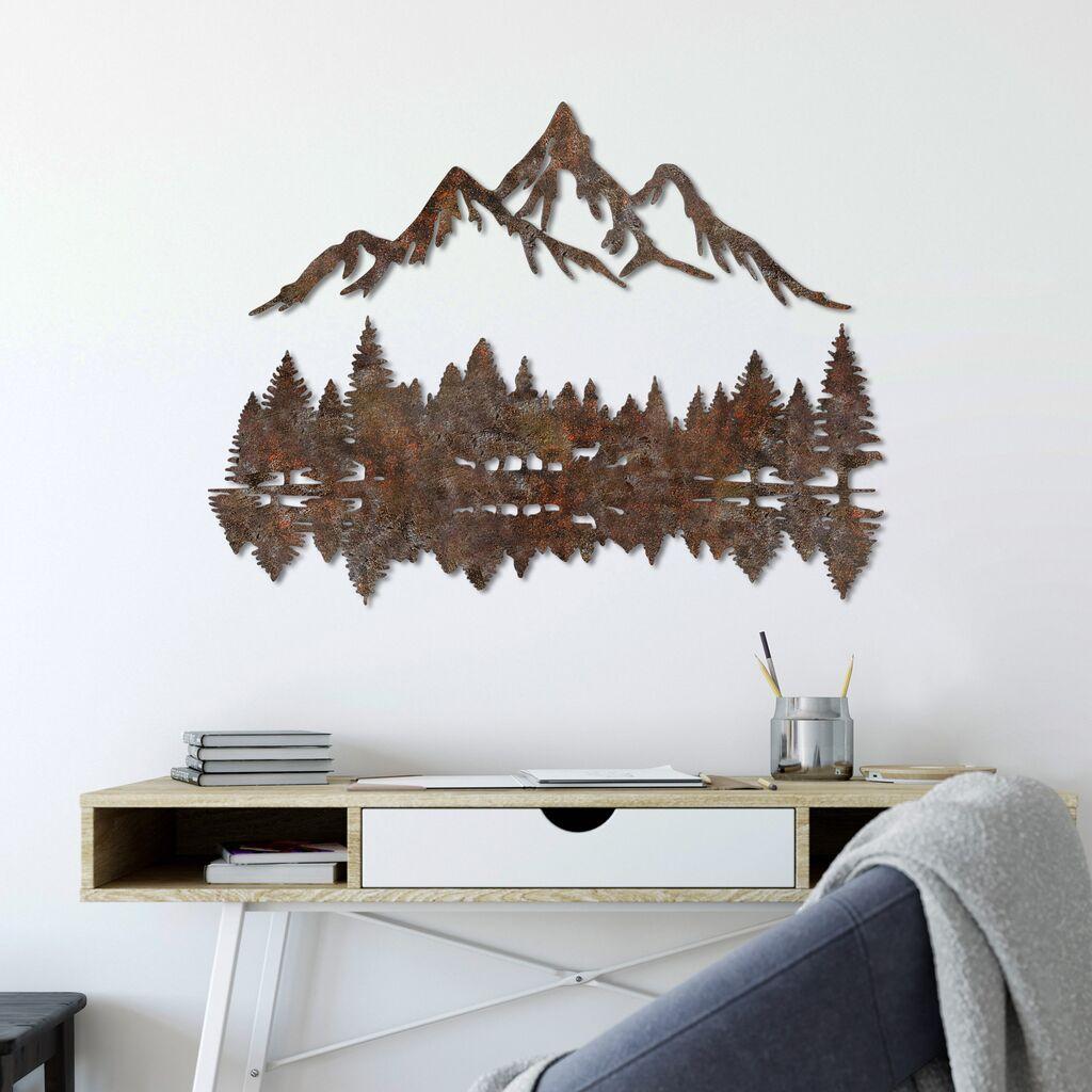 Wallity Zidna dekoracija Rusty Landscape 2, 51x70 cm, Braon