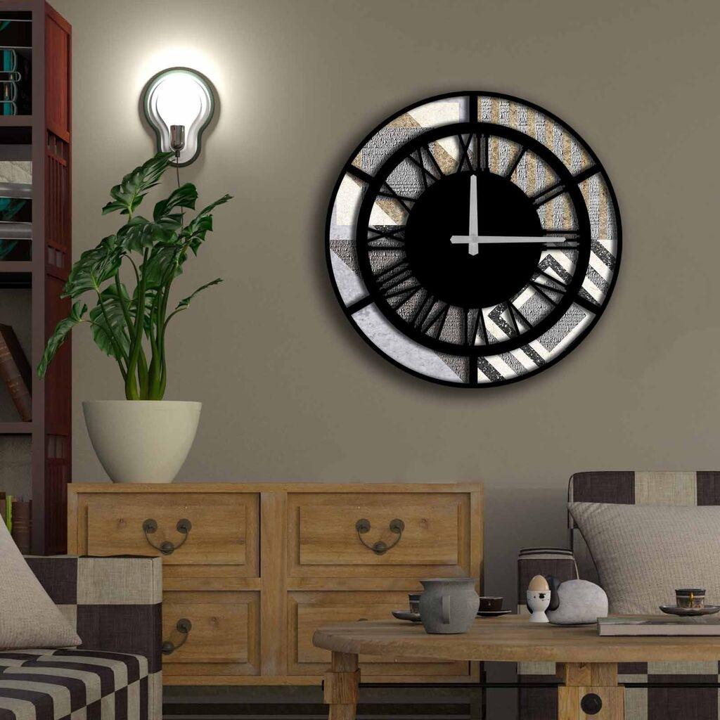 Zidni sat Wallity MDF 50cm šareni