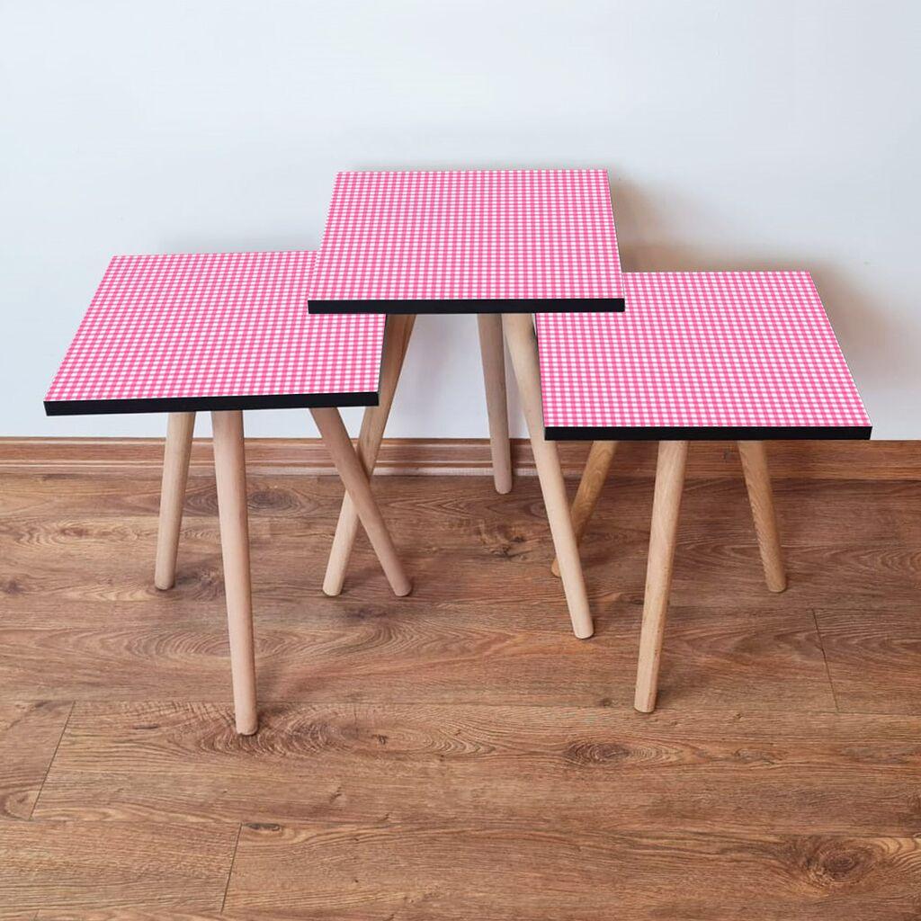 Hanah Home set stolića za kafu 3Shp240, 3 dijela, šareni
