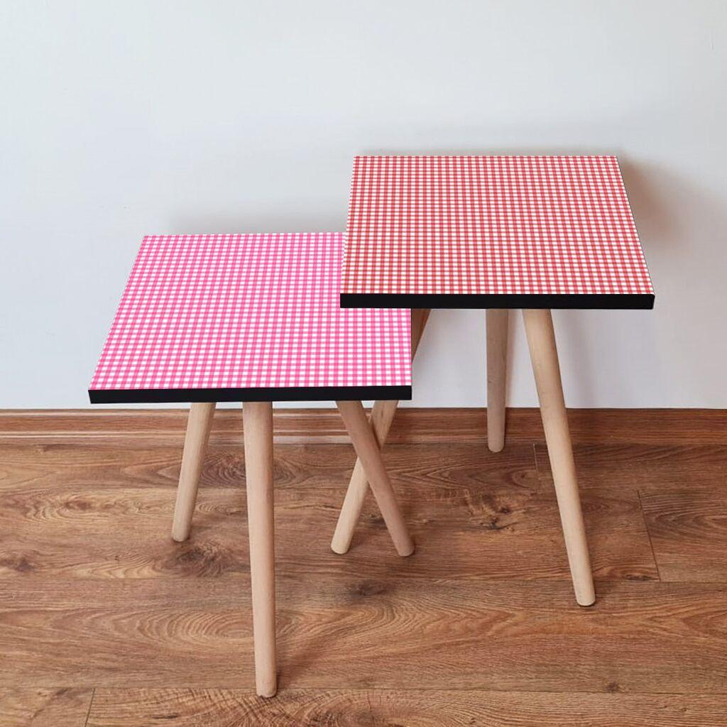 Hanah Home set stolića za kafu 2Shp286, 2 dijela, šareni