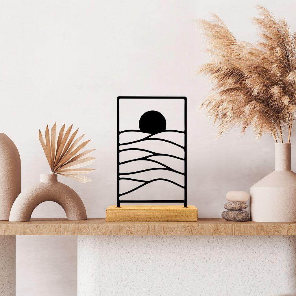Aberto Design Ukrasna figura Horizon, 24x8x17 cm, crna