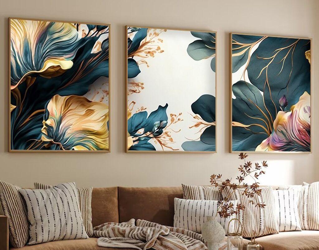Wallity Dekorativna slika Huhu217, 35x50cm, 3 dela