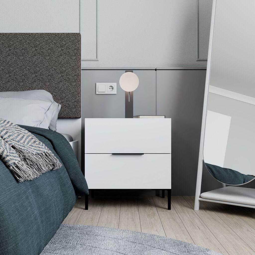 Hanah Home noćni ormarić Kmd-1720-Dd-1, 55x59x44 cm, bijela