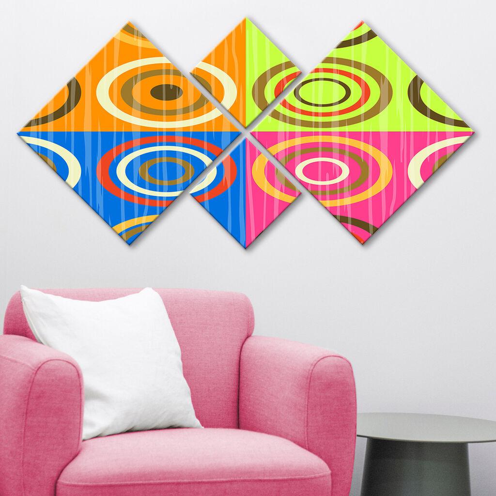 Wallity Slika 4MDF3313401, 60x115 cm, 4 dela