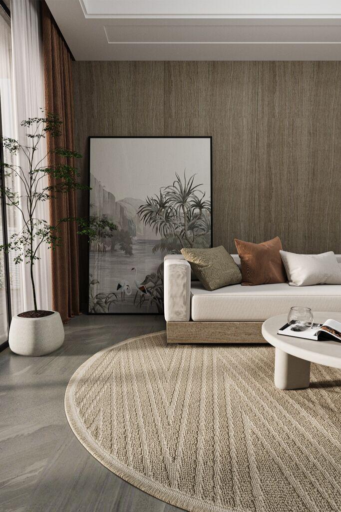 Conceptum Hypnose tepih Newyork 3106, O80 cm, smeđa