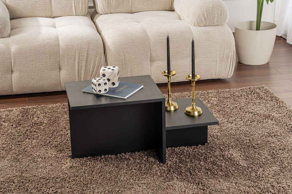 Nordure Klub sto Harmony, 80x40x40cm, Crni