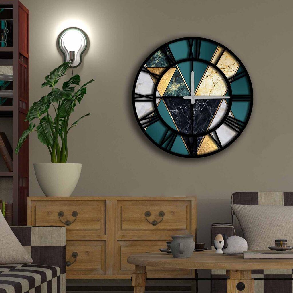 Zidni sat Wallity MDF 50cm šareni
