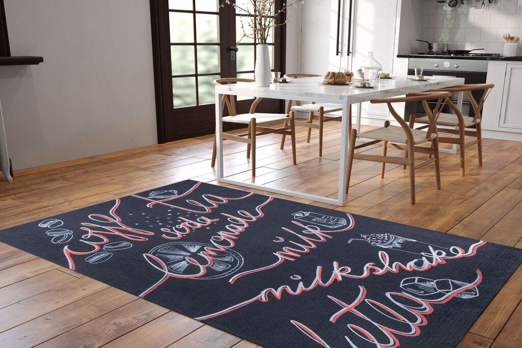 Conceptum Hypnose tepih Ada Gonul Chenille 295, 75x150cm, crni