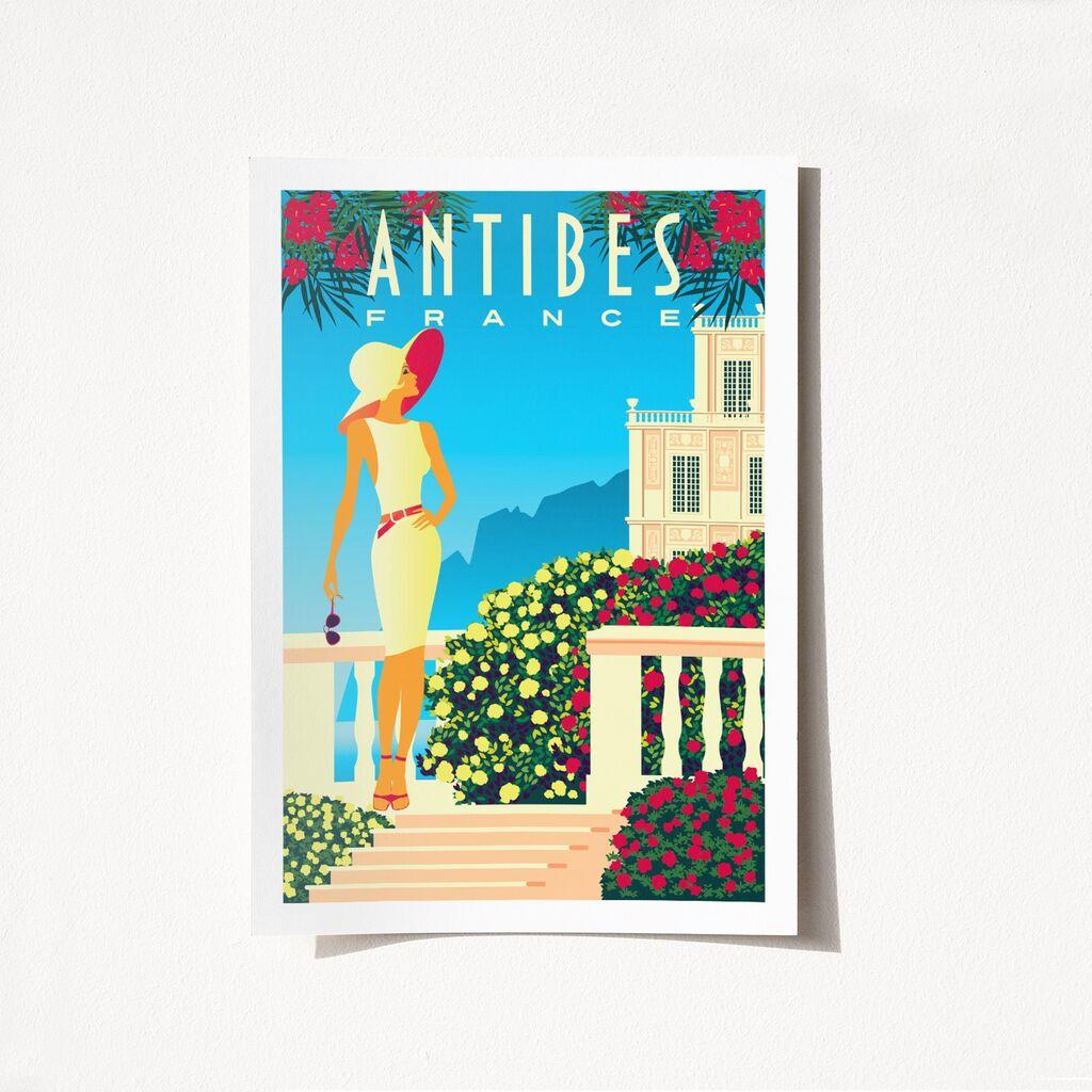 Wallity Poster Antibes-1977, 21x29.7cm