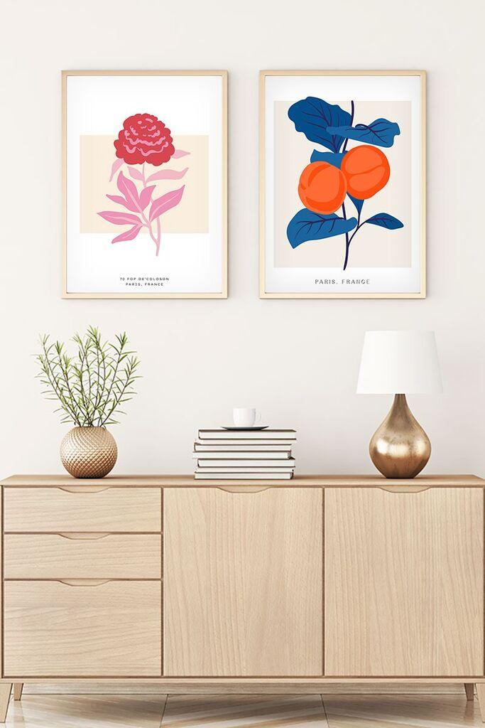 Wallity Uramljena slika Huhu172, 50x70 cm , 2 dela