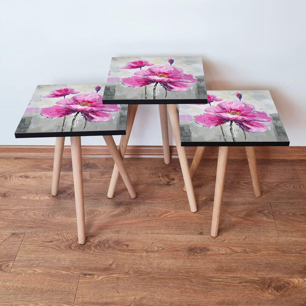 Hanah Home set stolića za kafu 3Shp298, 3 dijela, šareni