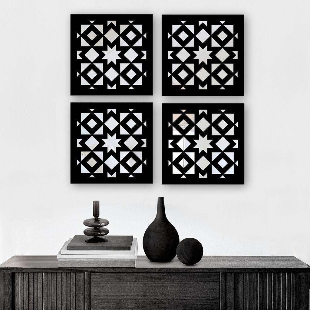 Wallity Set ogledala SYH15088400391, Crni