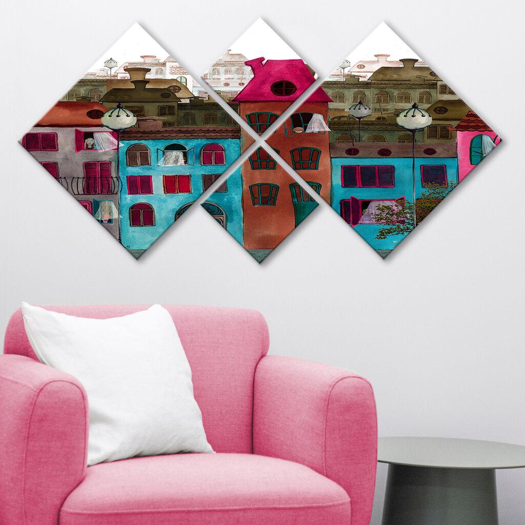Wallity Slika 4MDF128063447, 60x115 cm, 4 dela