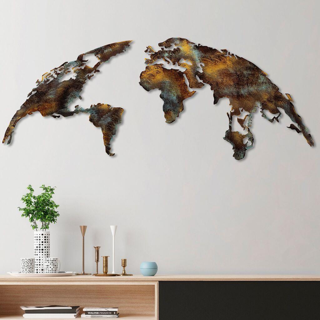 Wallity World Map Zidna dekoracija, 150x59cm