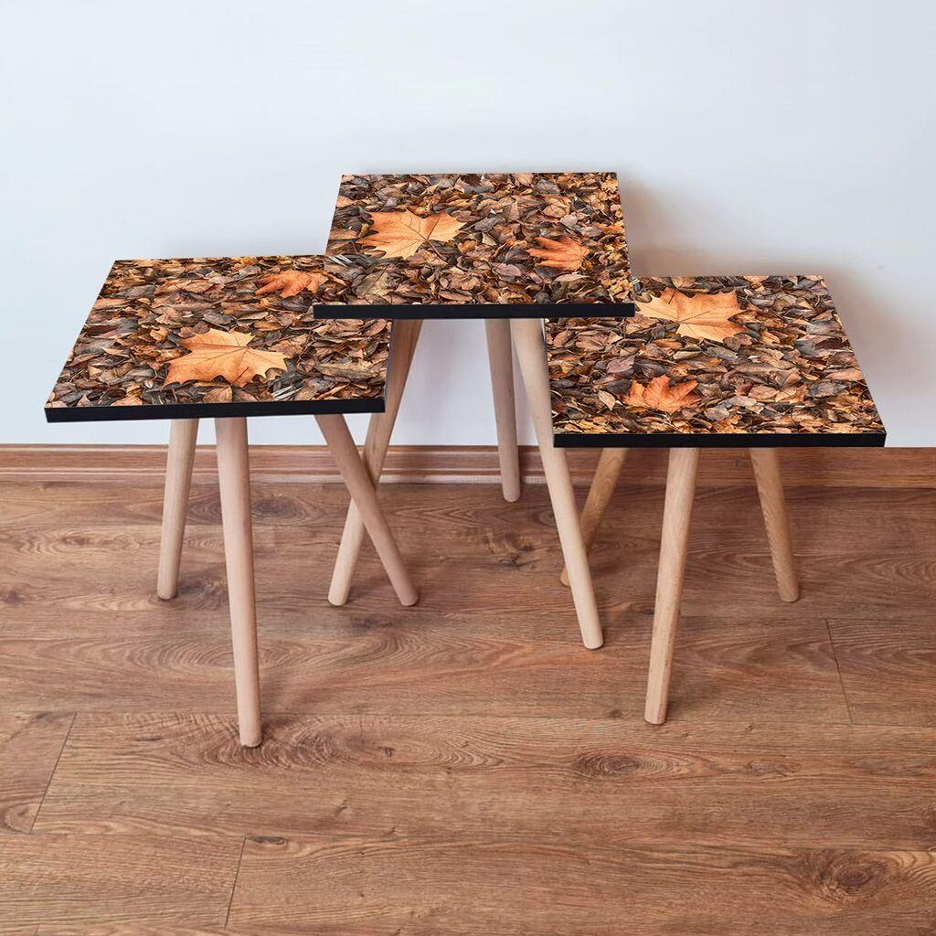 Hanah Home set stolića za kafu 3Shp22, 3 dijela, šareni