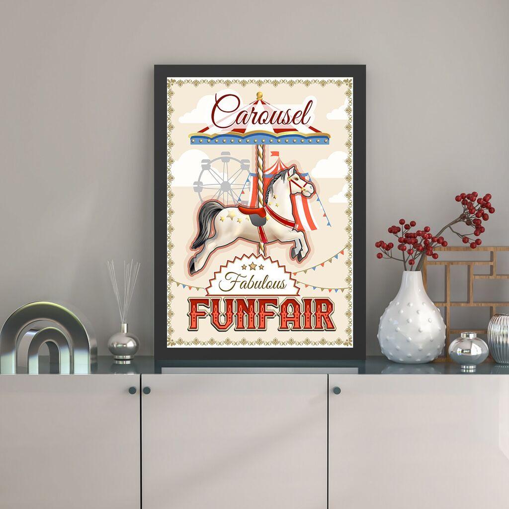 Wallity Uramljena slika Funfair, 40x55 cm