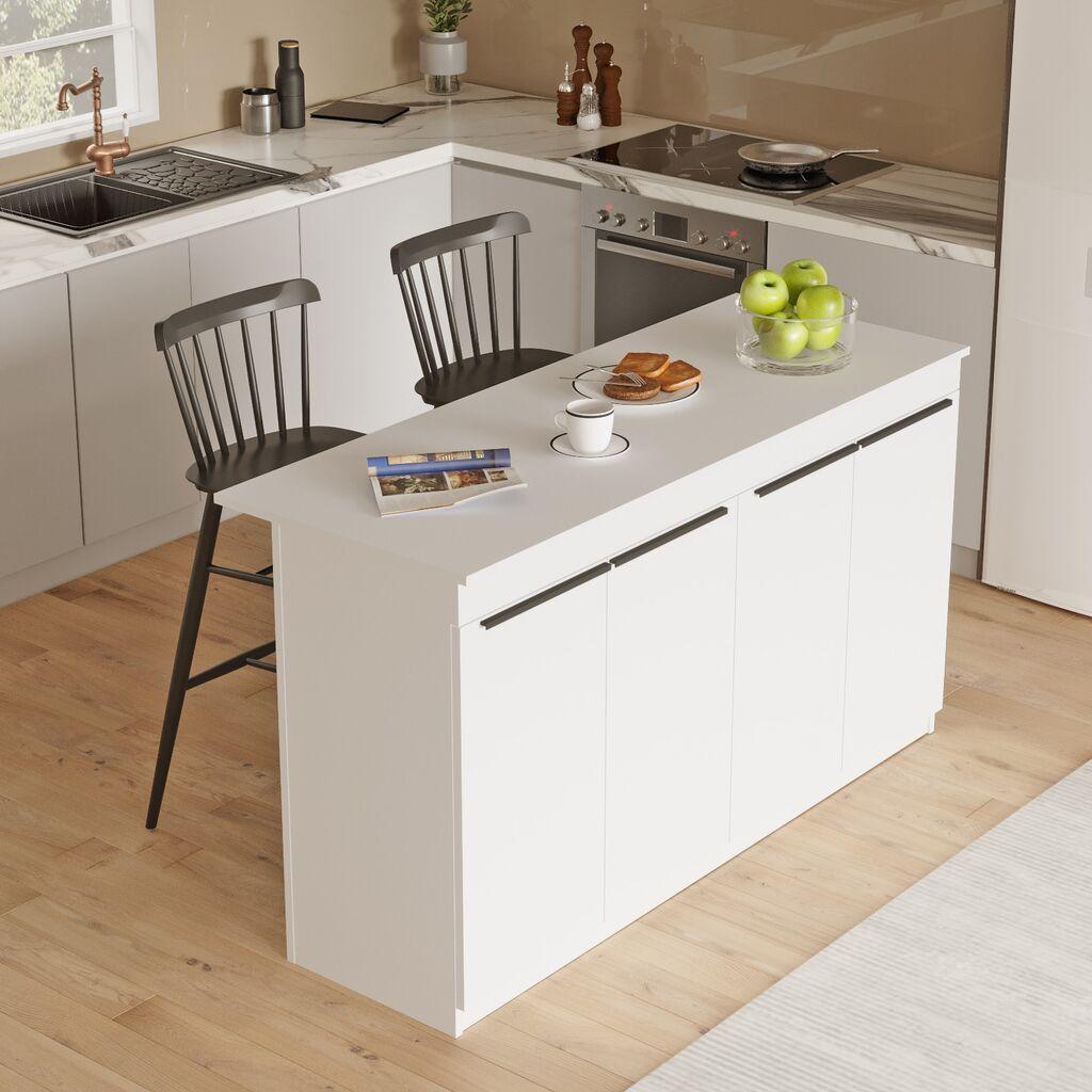 Hanah Home Kuhinjski sto OR1-W, 160x60x90 cm, Bijeli