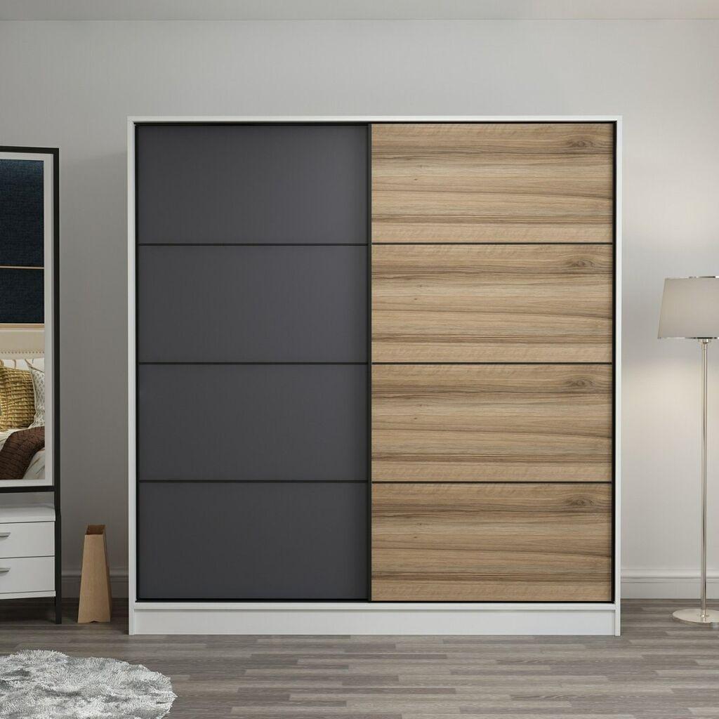 Hanah Home Ormar Kale-7152, 220x210x52 cm, Antracit-hrast